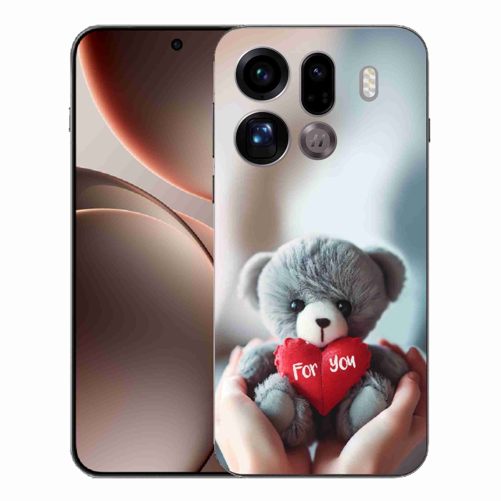 Gél borítás mmCase az Oppo Find X9 Pro számára - mackó a szerelmeseknek
