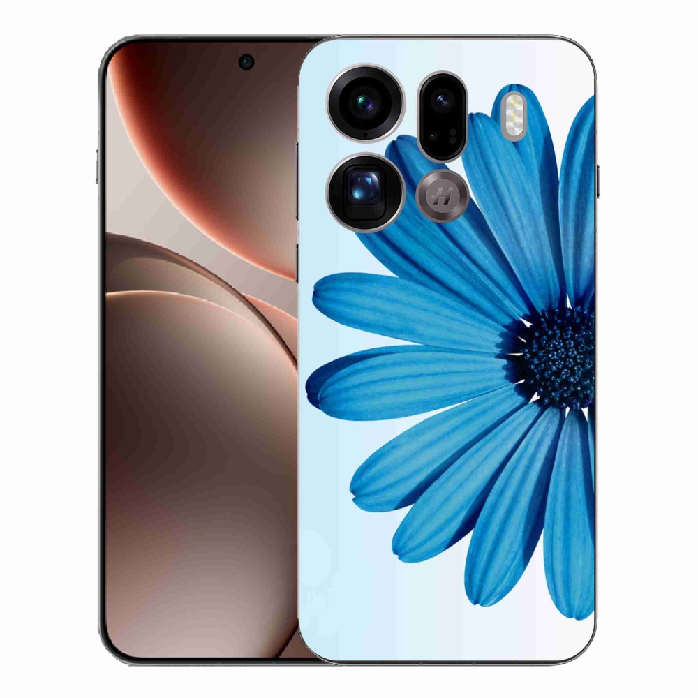 Zselés borítás mmCase az Oppo Find X9 Pro készülékhez - kék margaréta