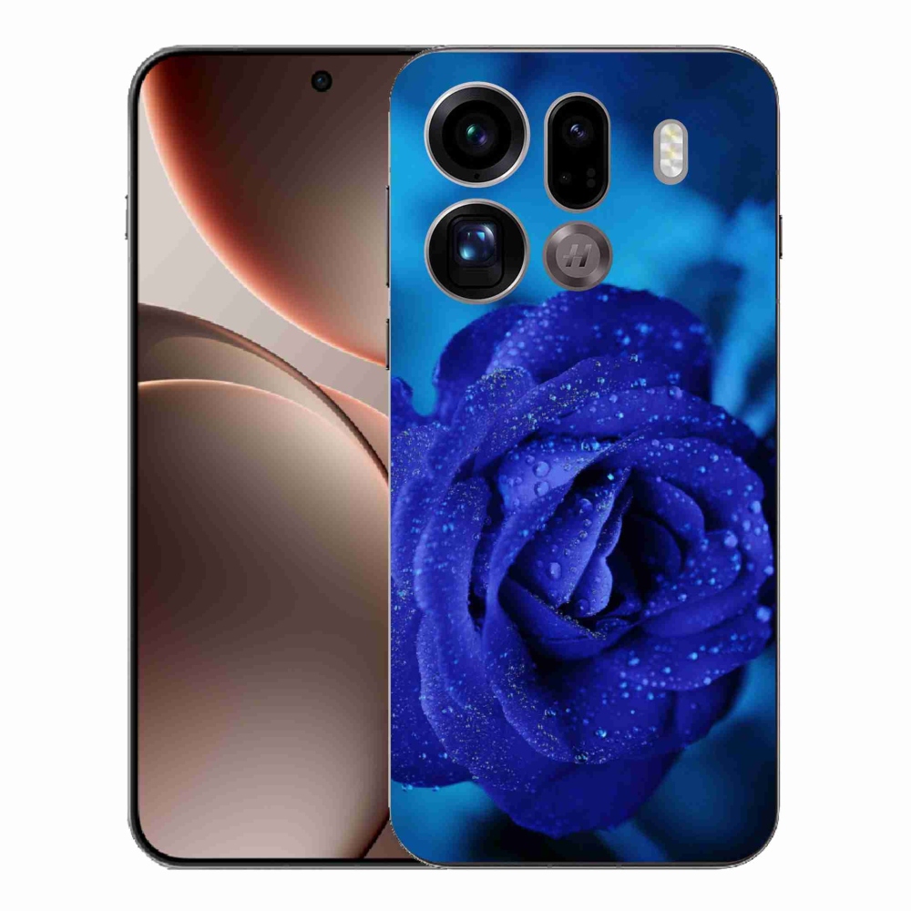 Zselés borítás mmCase Oppo Find X9 Pro - kék rózsa