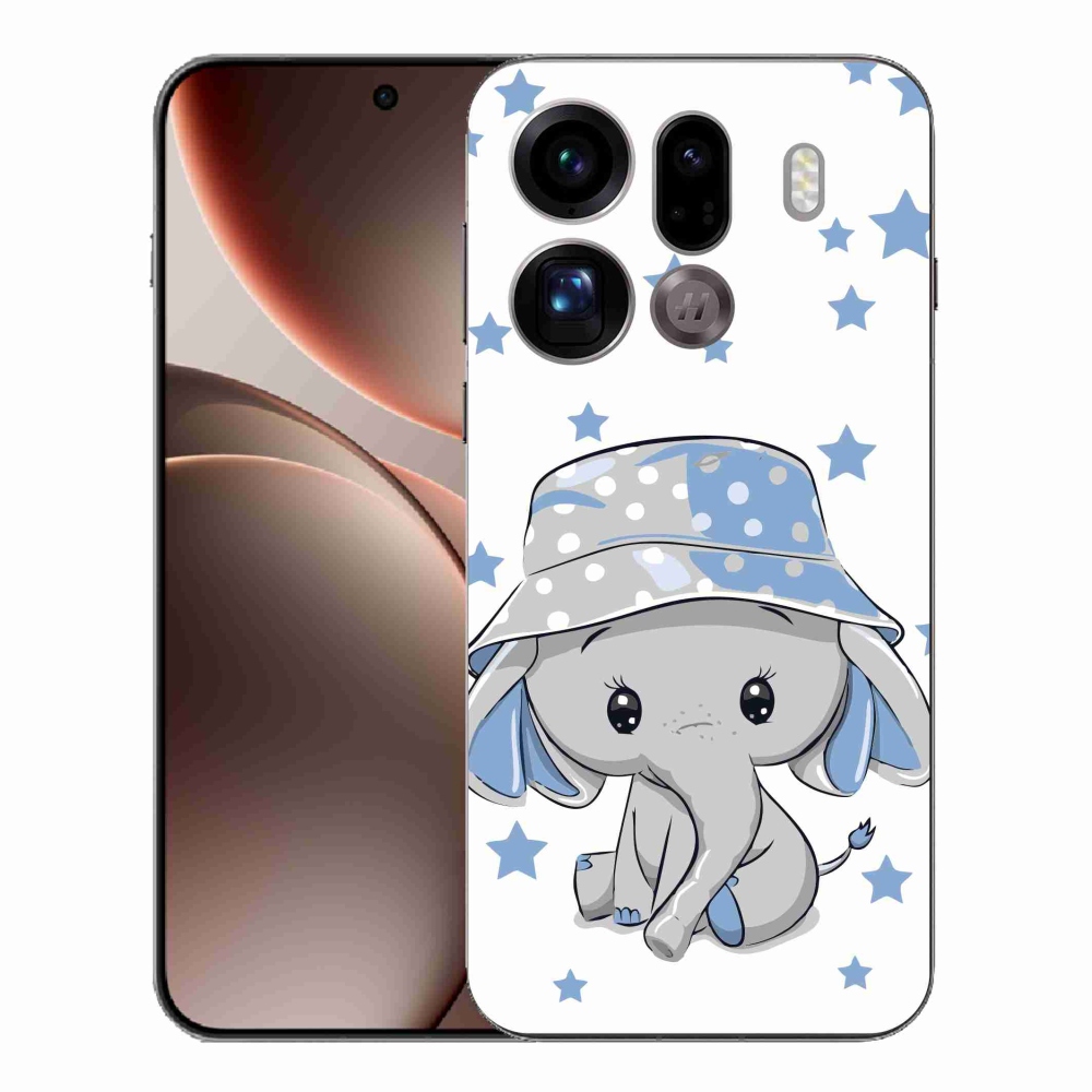 Zselés borítás mmCase Oppo Find X9 Pro - kék elefánthoz