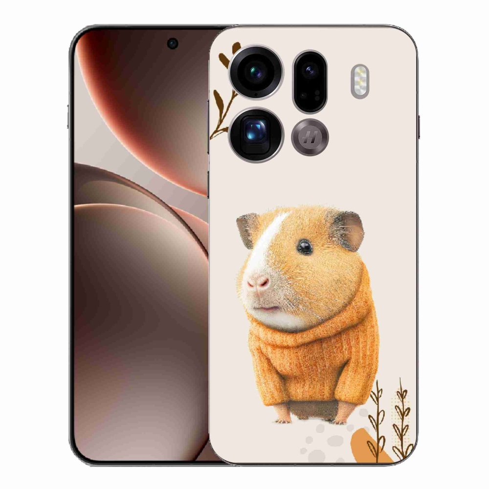 Gél borítás mmCase az Oppo Find X9 Pro számára - tengerimalac a pulóverben
