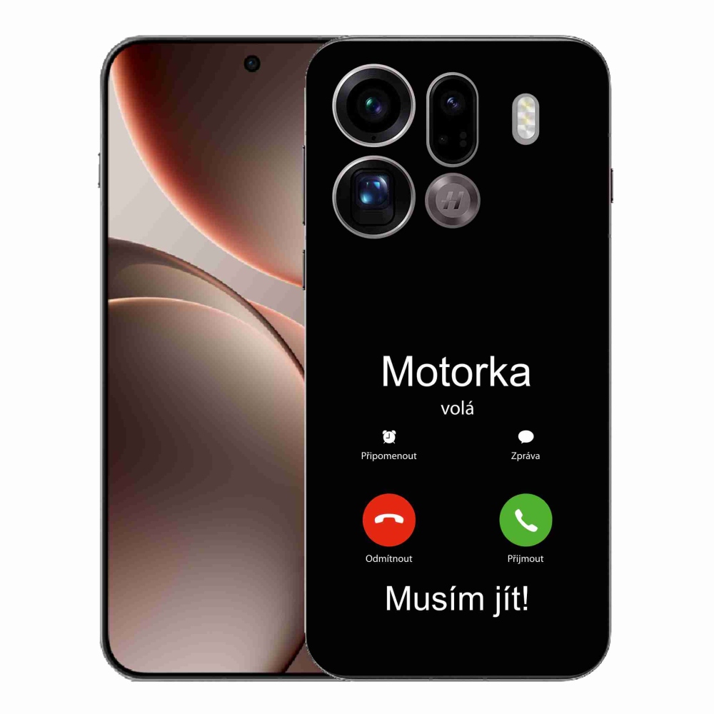 Gél borítás mmCase Oppo Find X9 Pro - motoros hívások fekete háttérrel