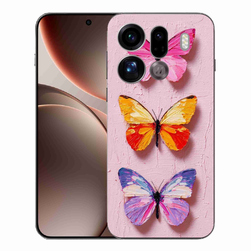 Gél borítás mmCase az Oppo Find X9 Pro számára - pillangó szentháromság