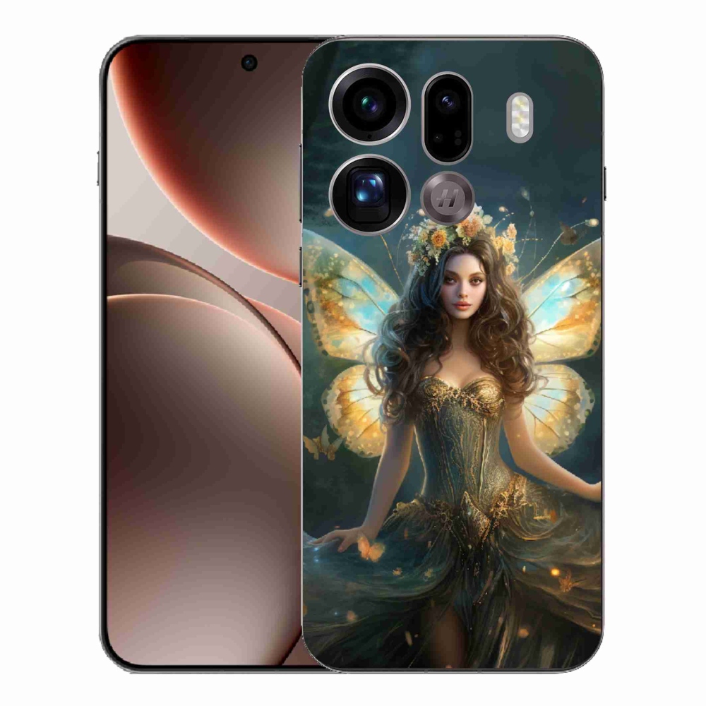 Gél borítás mmCase az Oppo Find X9 Pro számára - pillangó nő