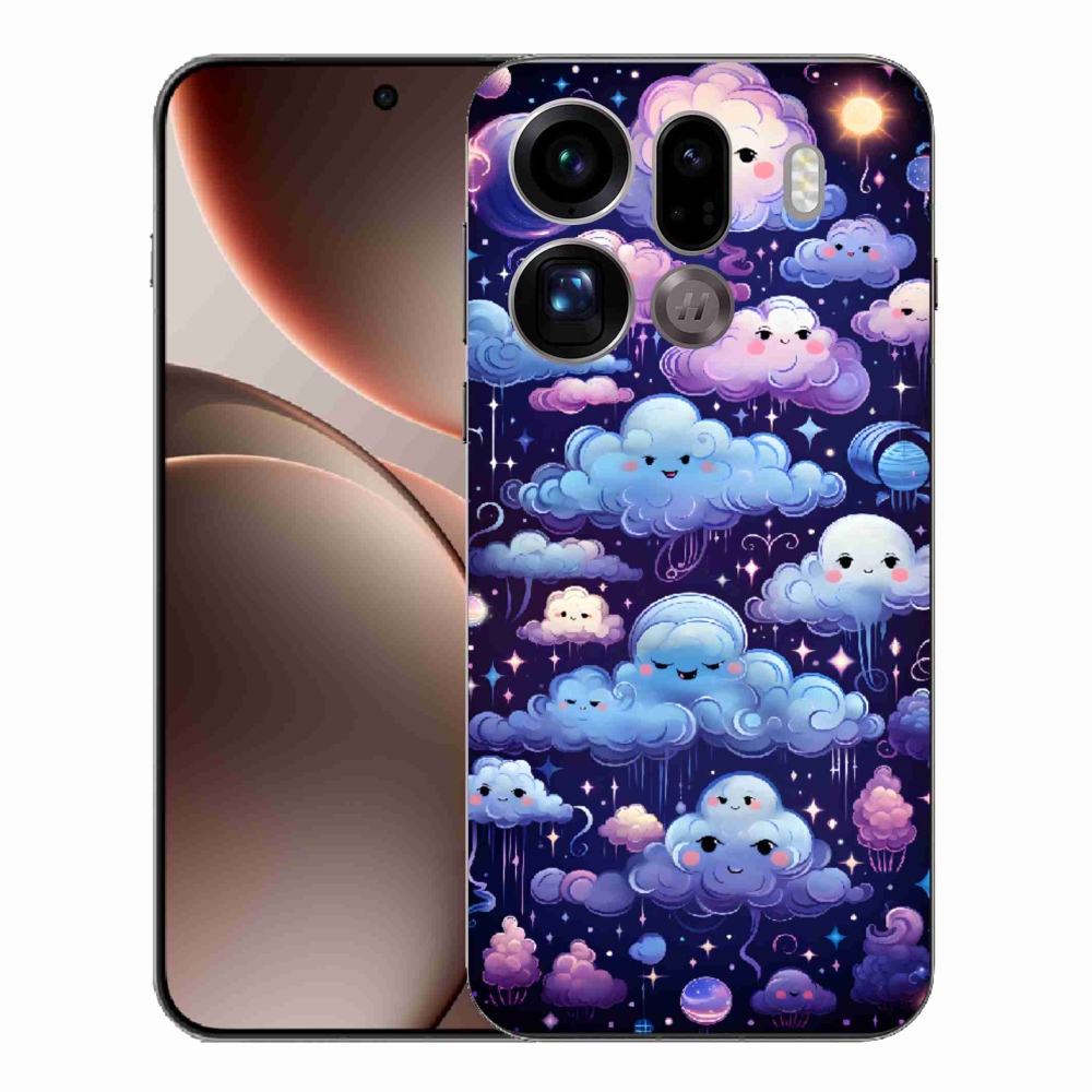 Gél borítás mmCase az Oppo Find X9 Pro számára - felhők