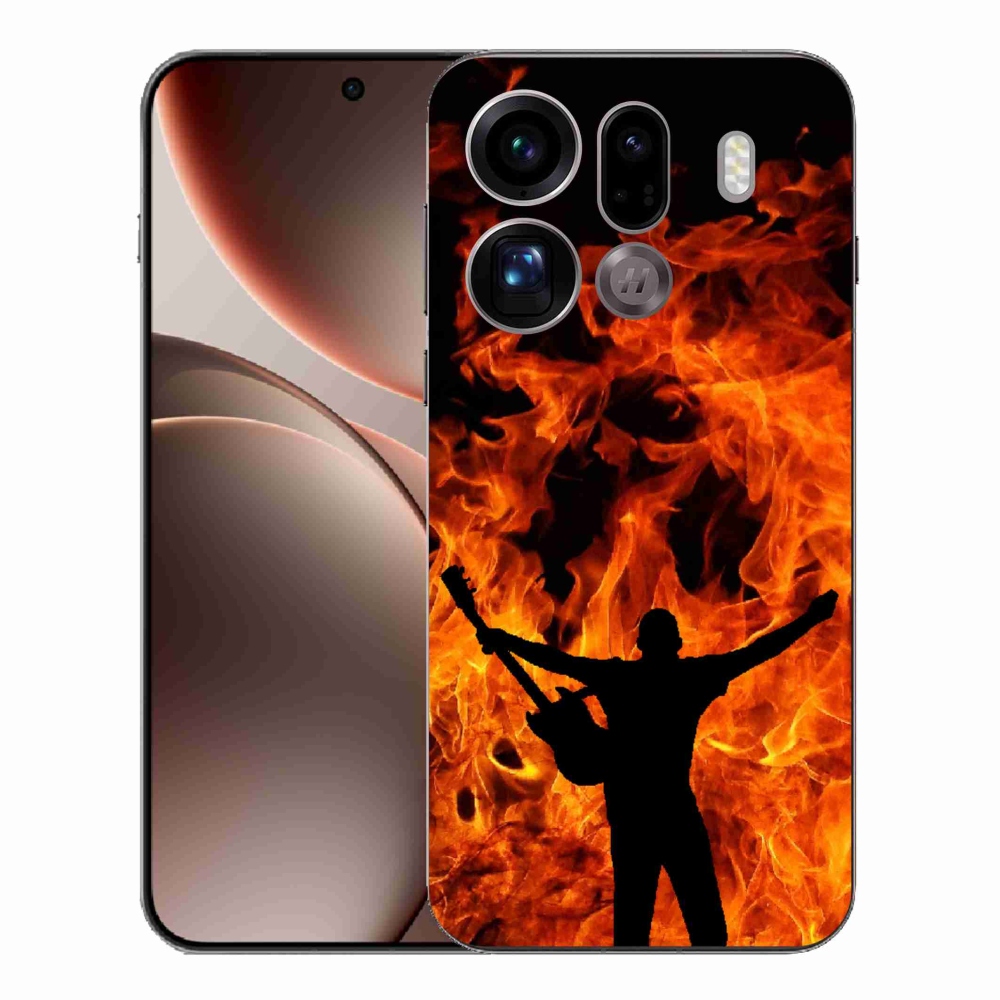 Gél borító mmCase az Oppo Find X9 Pro számára - zenész és tűz