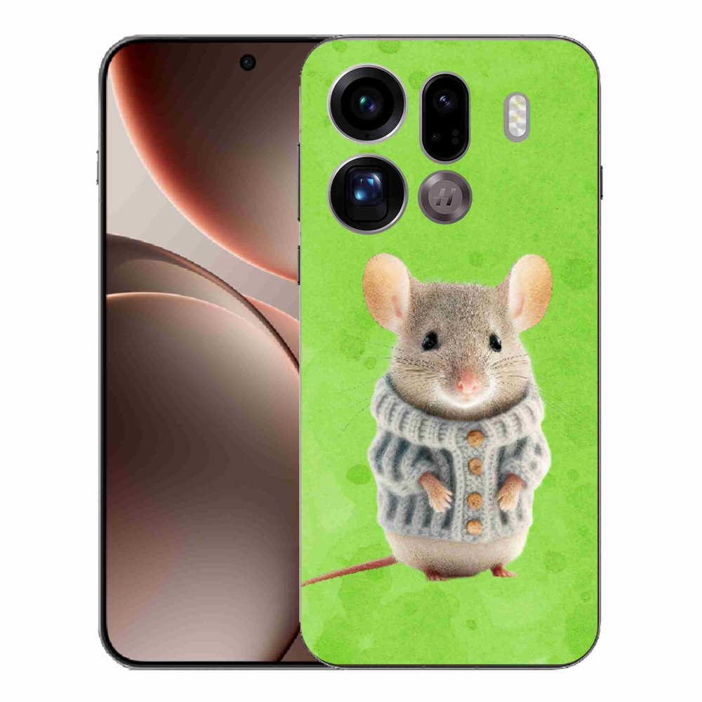 Zselés borítás mmCase az Oppo Find X9 Pro készülékhez - egér pulóverben