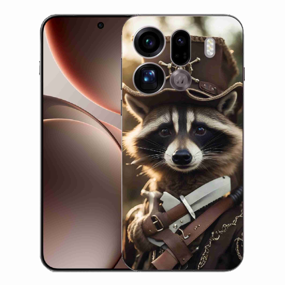 Gél borítás mmCase az Oppo Find X9 Pro számára - mosómedve egyenruhában