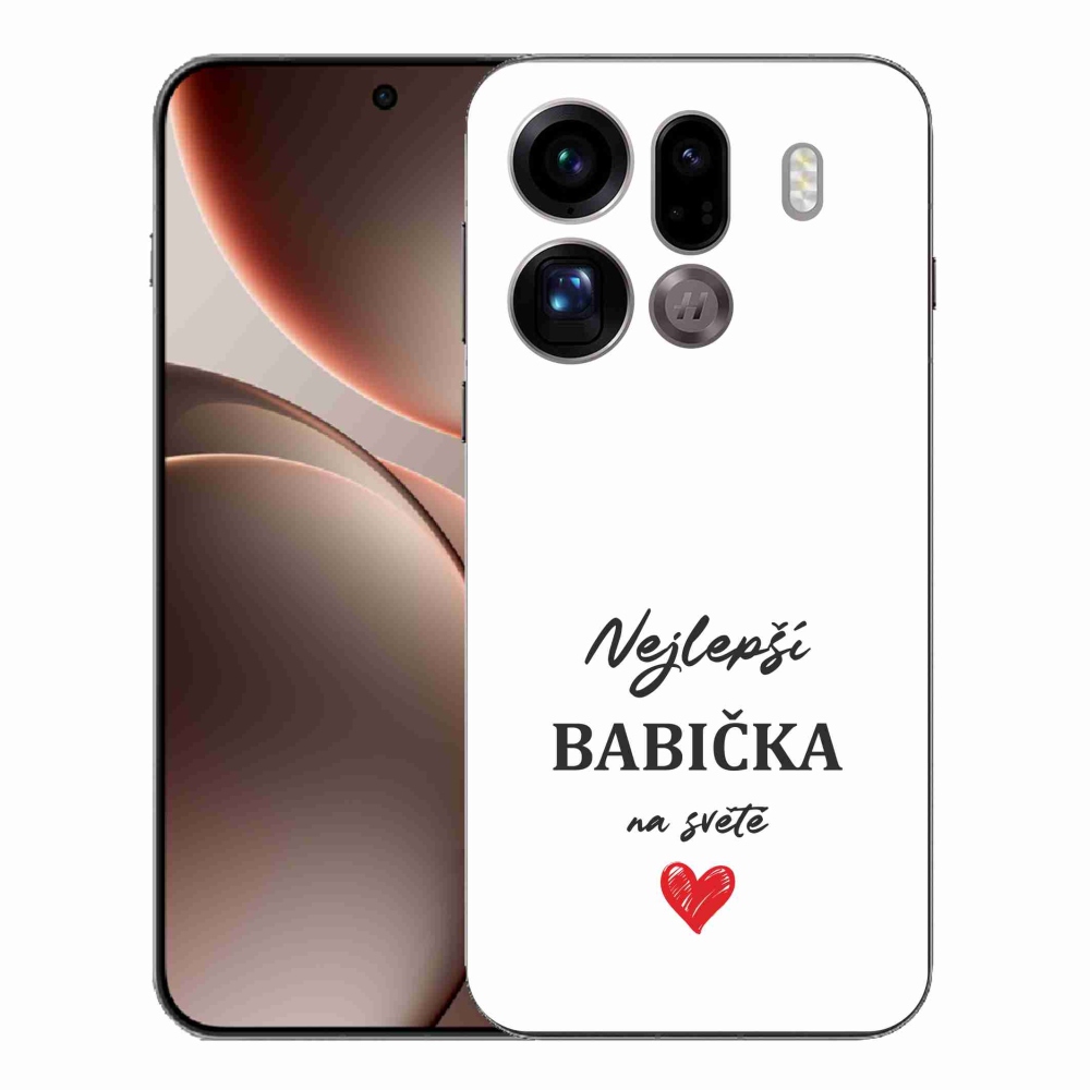 Gél borítás mmCase az Oppo Find X9 Pro készülékre - Legjobb nagyi 1 fehér háttér