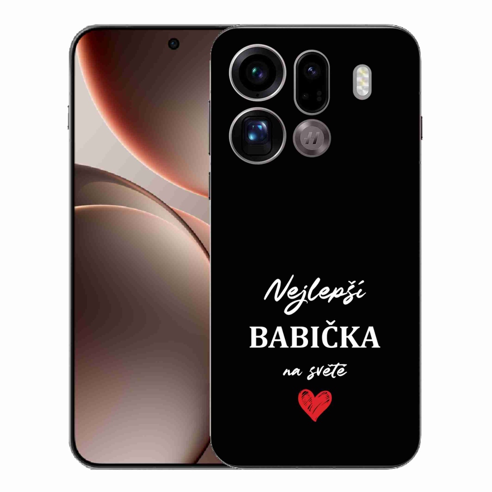 Gel Cover mmCase az Oppo Find X9 Pro készülékre - Legjobb nagyi 1 fekete háttér