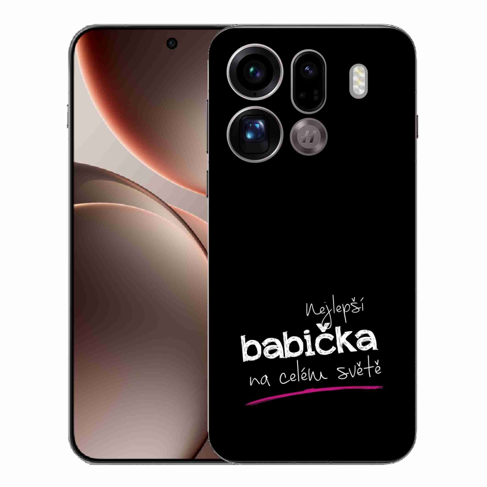 Gél borítás mmCase az Oppo Find X9 Pro készülékre - Legjobb nagyi 4 fekete háttérrel