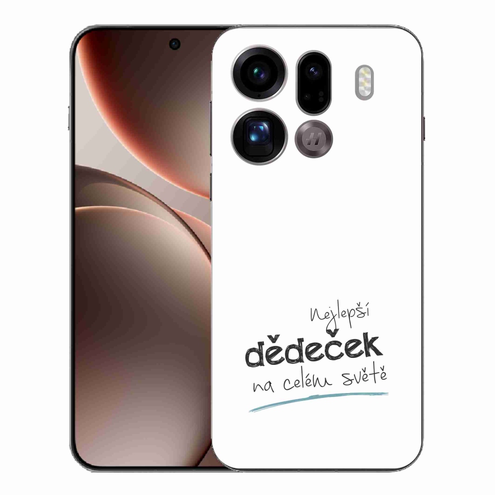 Gél borító mmCase az Oppo Find X9 Pro - legjobb nagypapa 3 fehér háttérrel