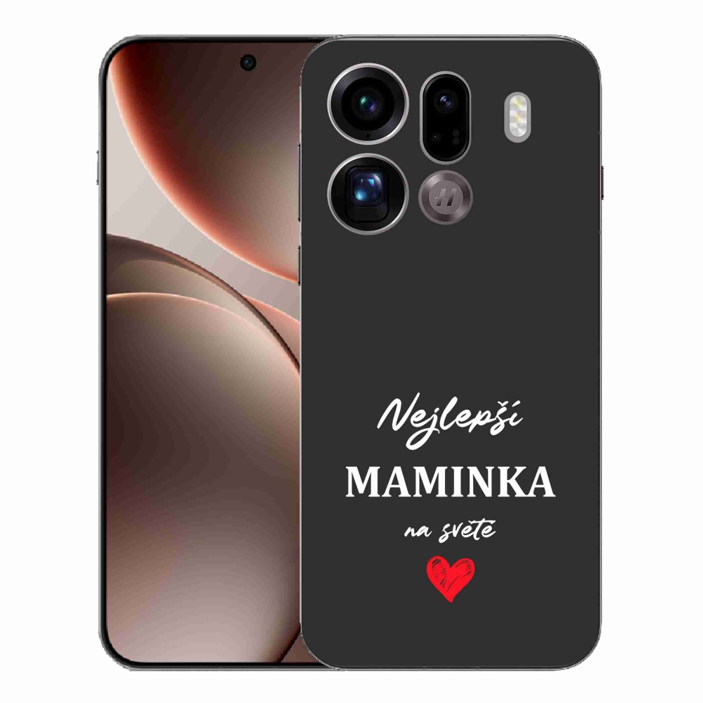 Gél borítás mmCase az Oppo Find X9 Pro számára - Best Mom 1 fekete háttér