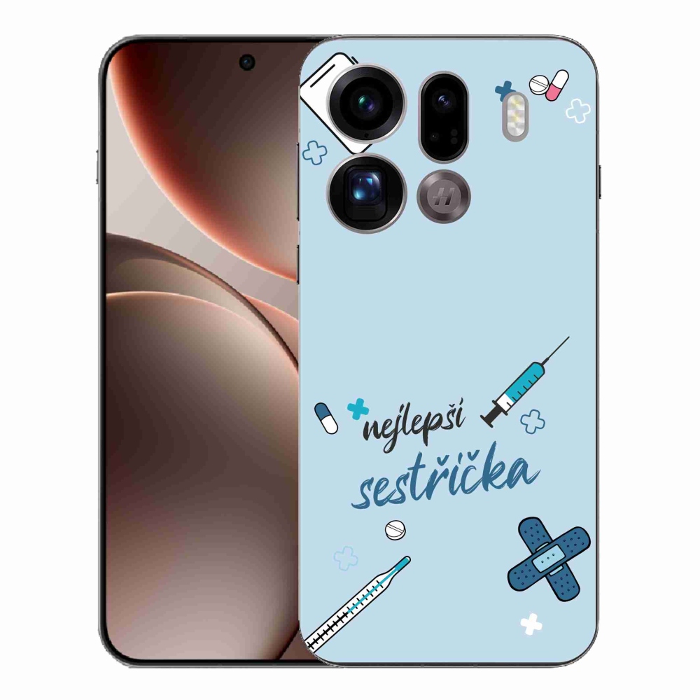 Gél borító mmCase az Oppo Find X9 Pro - legjobb kishúg kék háttérrel