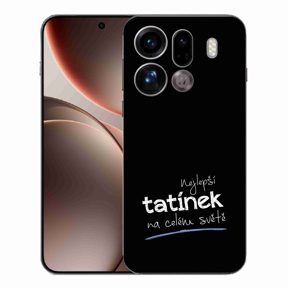 Gél borítás mmCase az Oppo Find X9 Pro készülékre - Best Daddy 4 fekete háttérrel