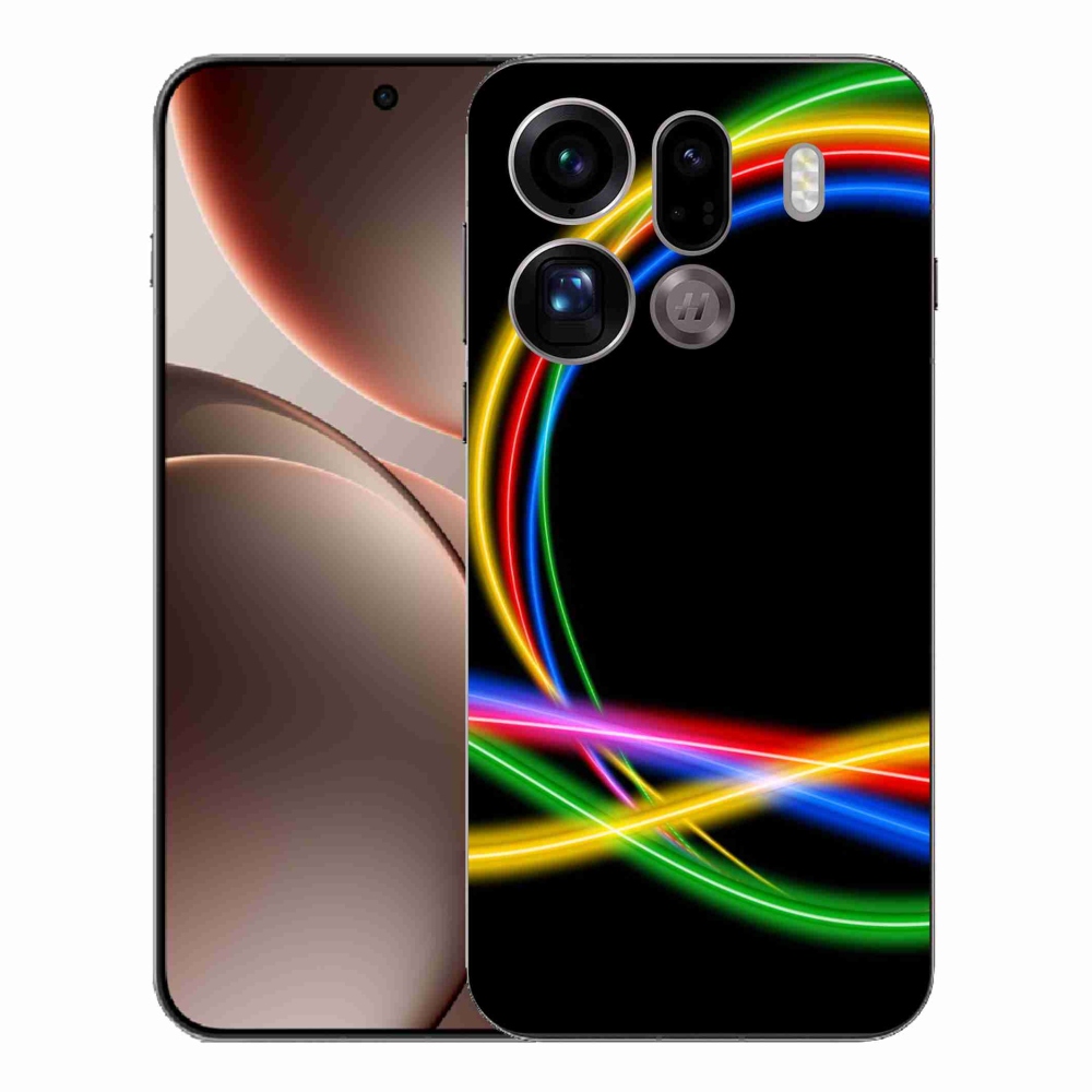 Zselés borítás mmCase az Oppo Find X9 Pro számára - neon körök