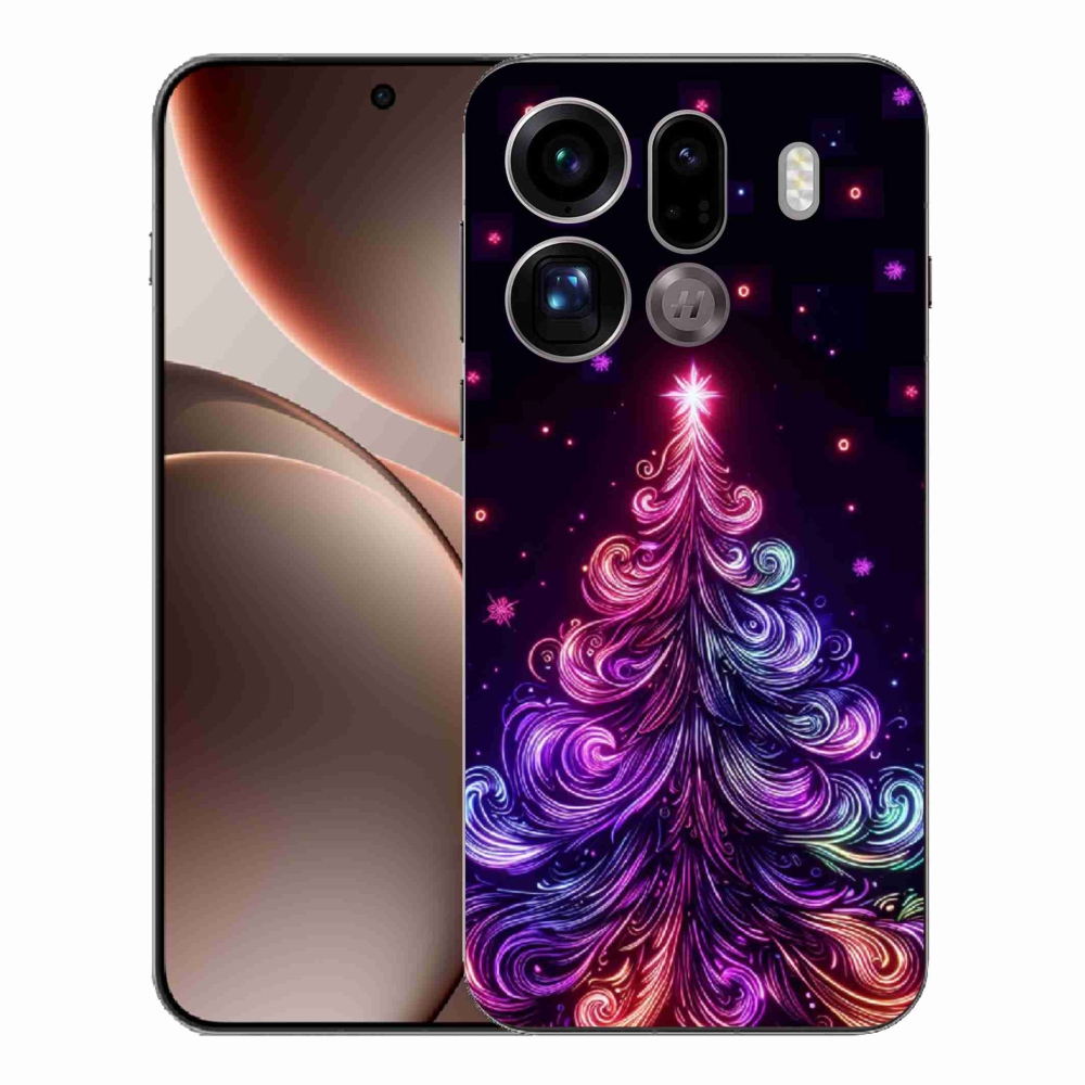 Gél borítás mmCase az Oppo Find X9 Pro számára - neon karácsonyfa 1