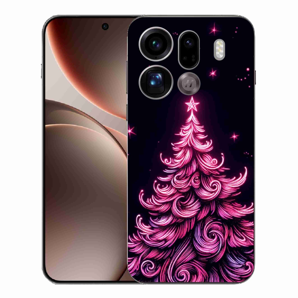 Gél borítás mmCase az Oppo Find X9 Pro számára - neon karácsonyfa 2