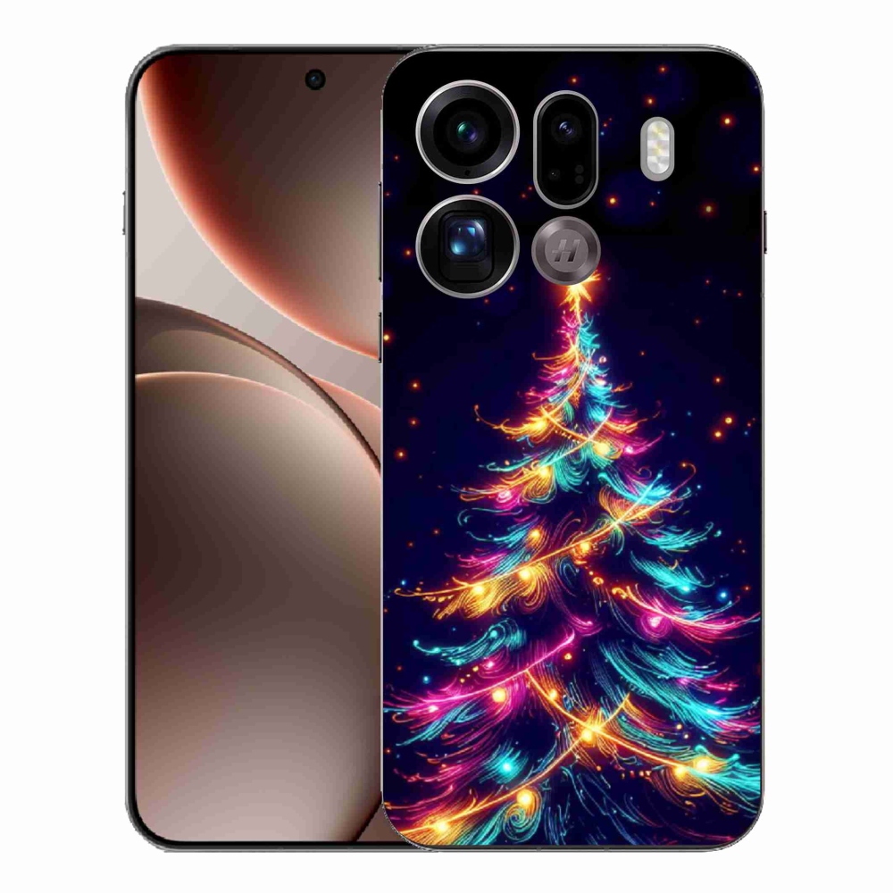 Gél borítás mmCase az Oppo Find X9 Pro számára - neon karácsonyfa