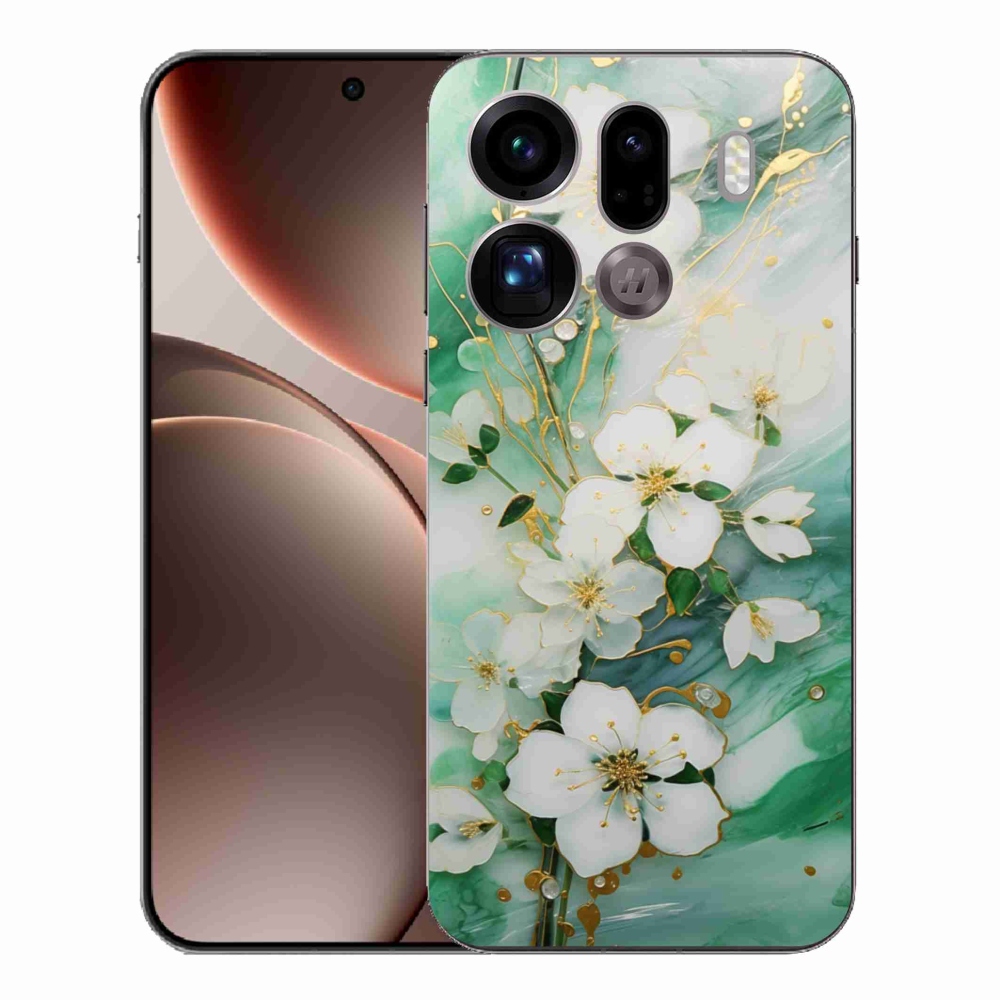 Gél borítás mmCase az Oppo Find X9 Pro számára - finom virágok