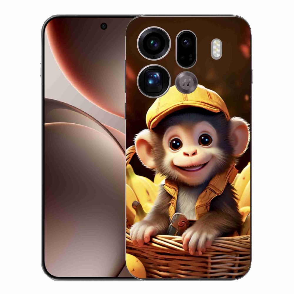 Zselés borítás mmCase az Oppo Find X9 Pro számára - majom a kosárban