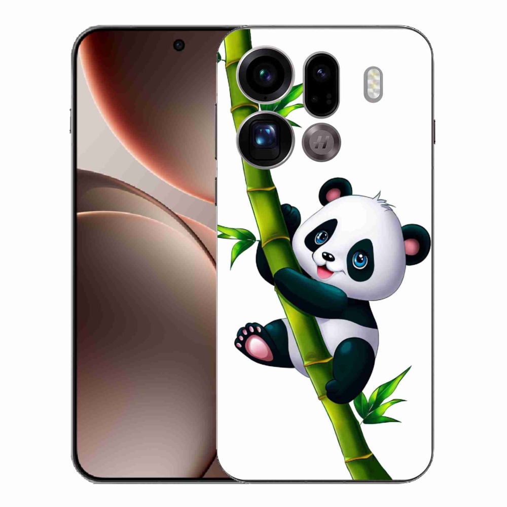 Gél borítás mmCase az Oppo Find X9 Pro számára - panda a bambuszon