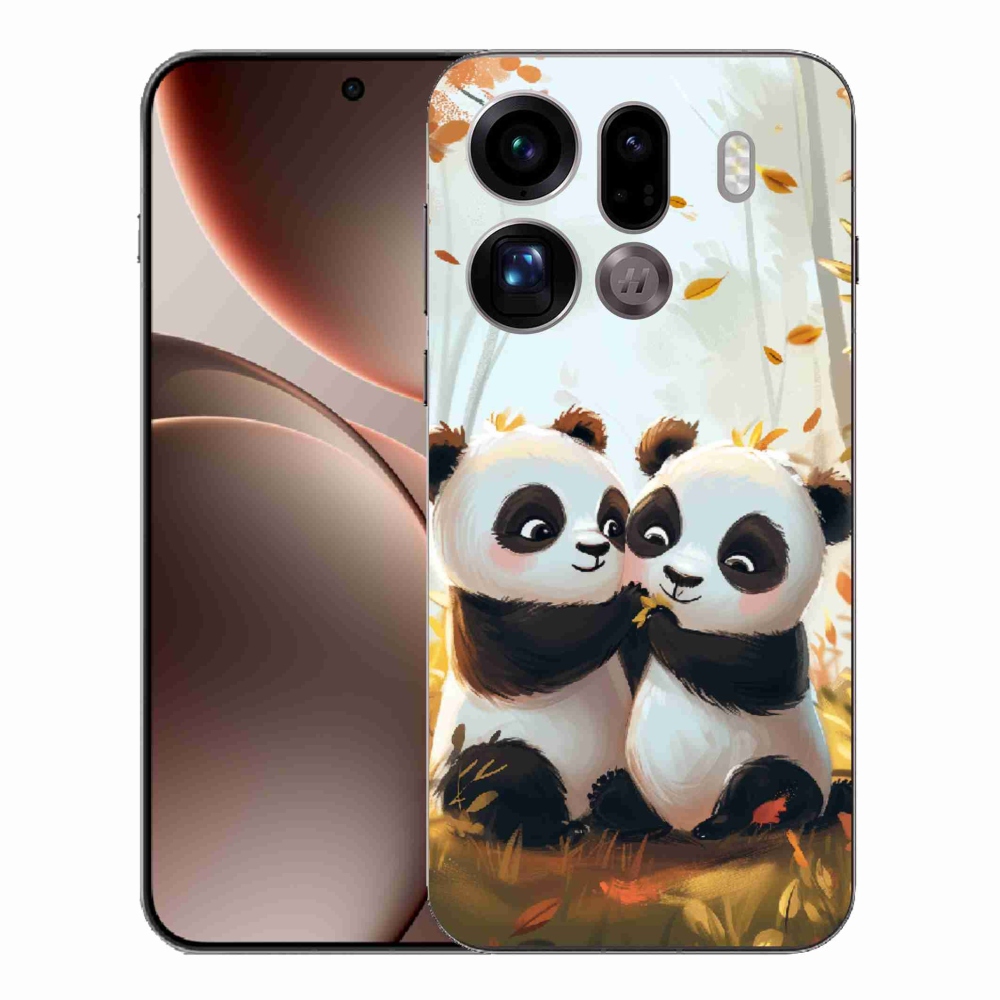 Gél borítás mmCase az Oppo Find X9 Pro készülékhez - pandák