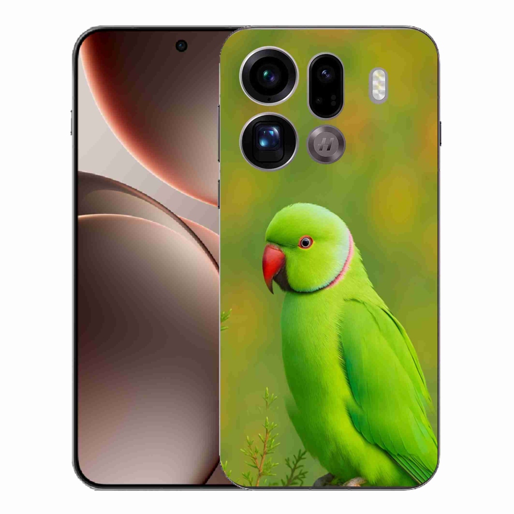 Gél borítás mmCase az Oppo Find X9 Pro készülékhez - papagáj alexander 2