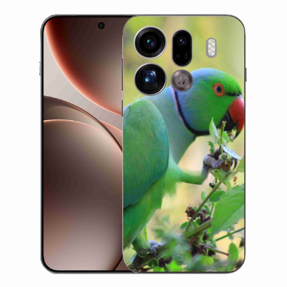 Gél borítás mmCase az Oppo Find X9 Pro készülékhez - papagáj alexandr