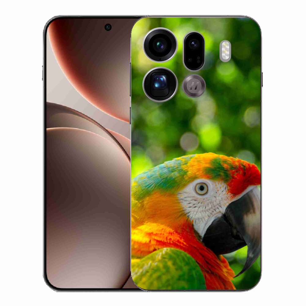 Gél borítás mmCase az Oppo Find X9 Pro készülékhez - papagáj ara 3