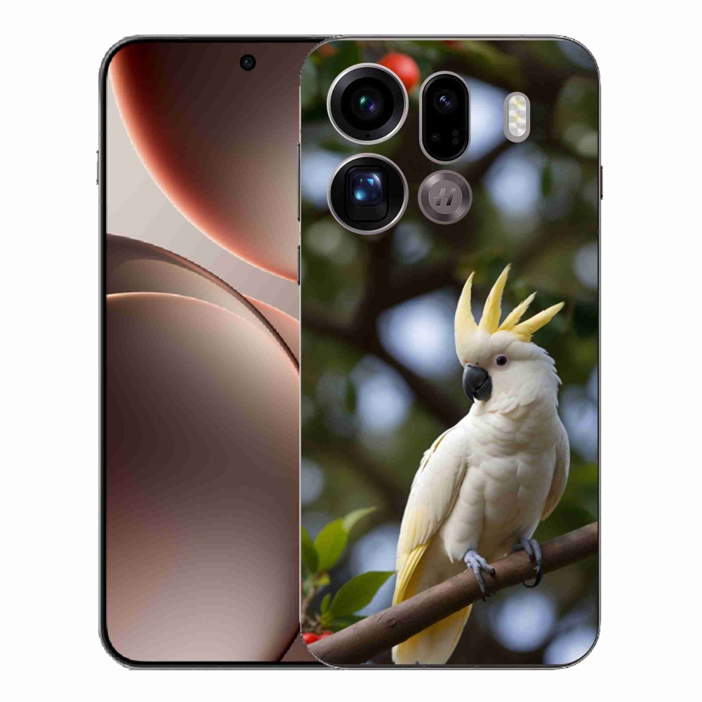 Gél borítás mmCase az Oppo Find X9 Pro készülékhez - papagáj kakadu 3