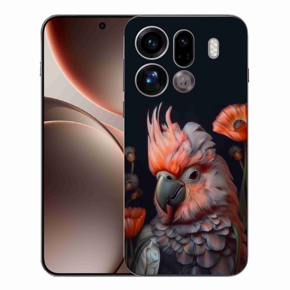 Gél borítás mmCase az Oppo Find X9 Pro számára - papagáj kakadu színekben