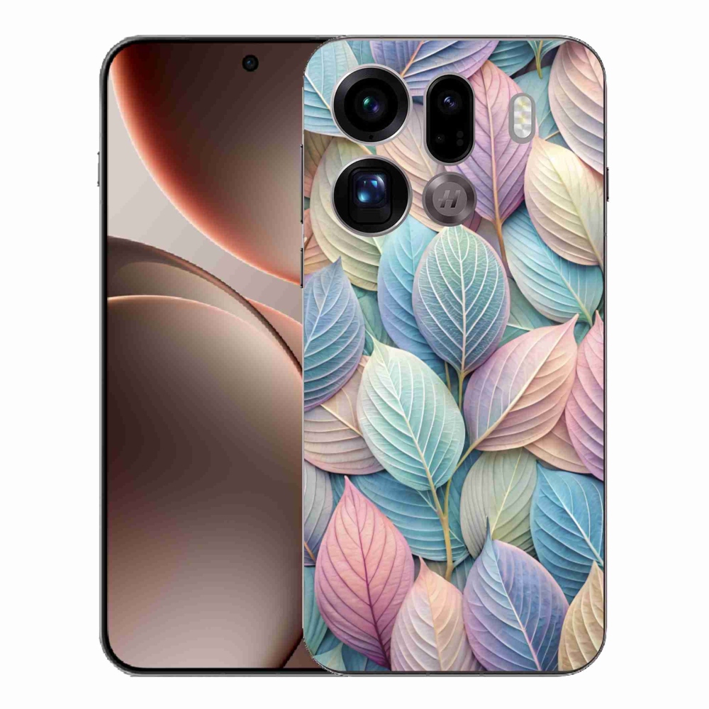 Gél borítás mmCase az Oppo Find X9 Pro számára - pasztell levelek