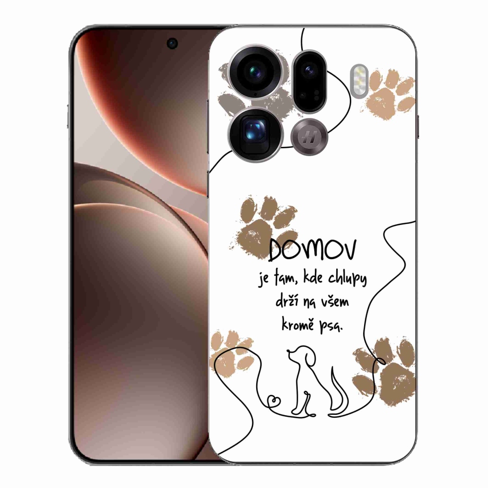 Gél borítás mmCase az Oppo Find X9 Pro készülékhez - kutya motívum fehér háttérrel