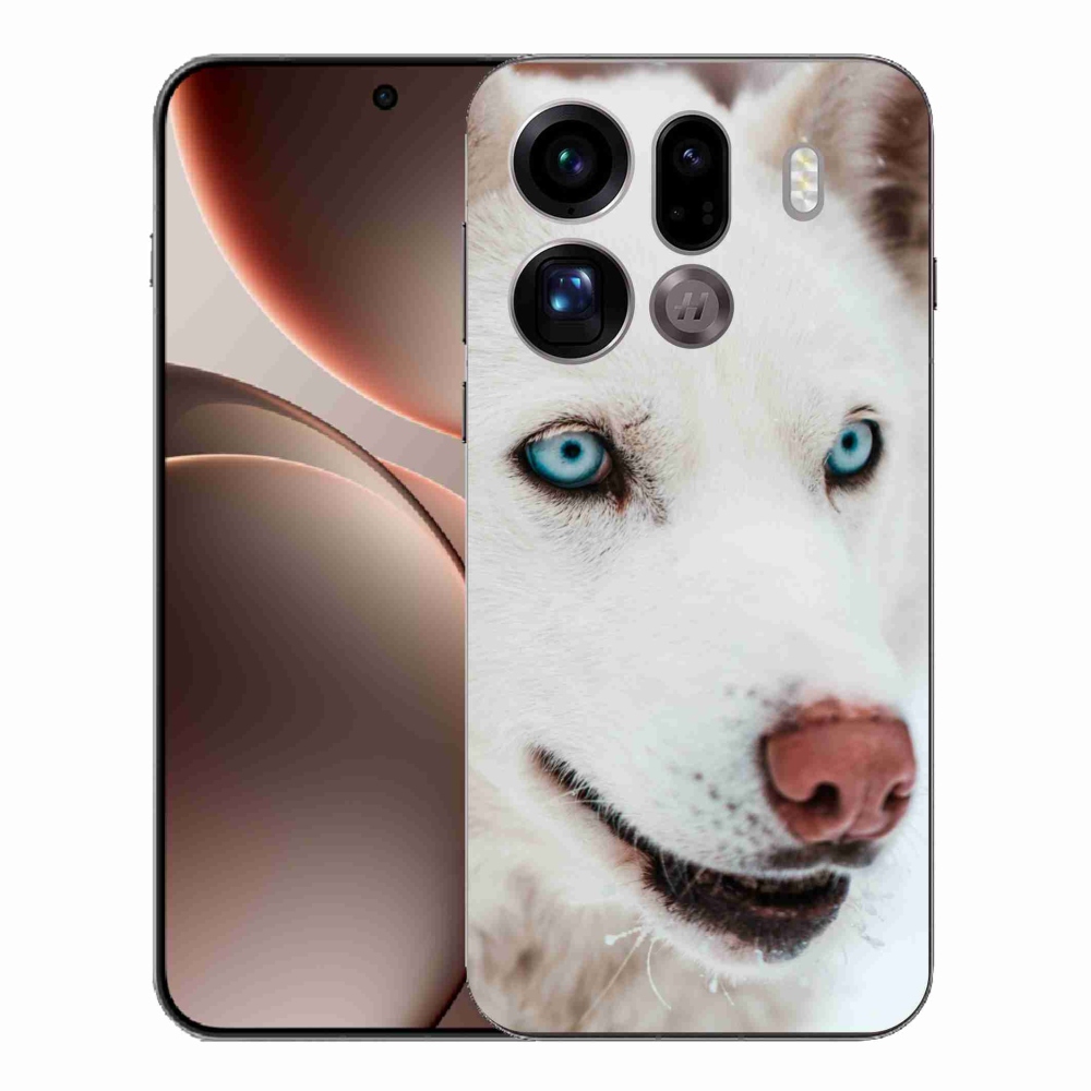 Zselés borítás mmCase az Oppo Find X9 Pro számára - kutyaszemmel nézve