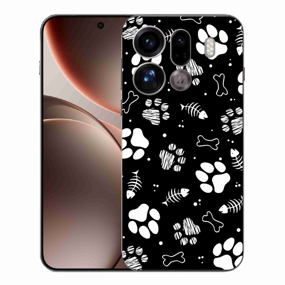 Gél borítás mmCase az Oppo Find X9 Pro számára - kutyamancsok