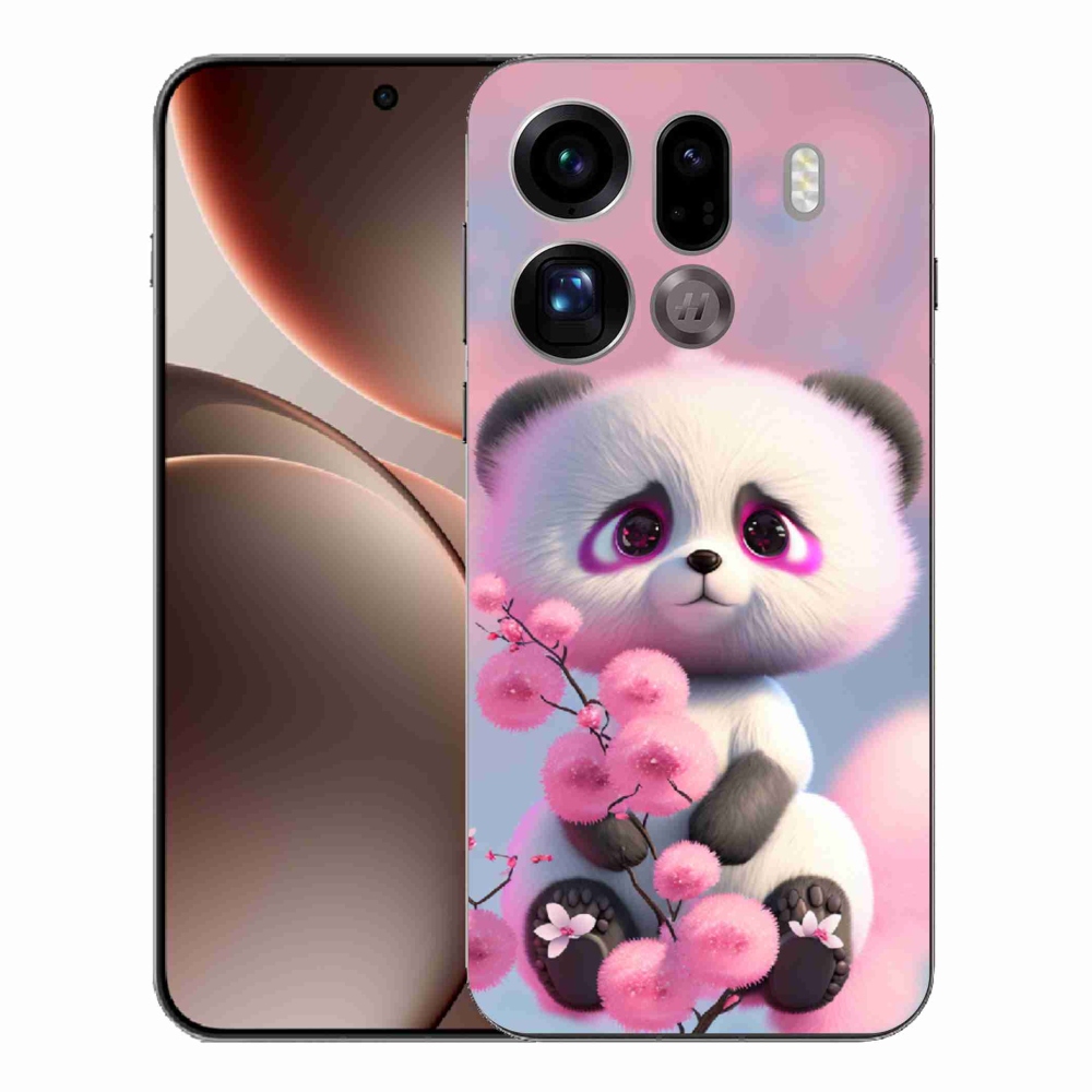 Gél borítás mmCase az Oppo Find X9 Pro számára - aranyos panda 1
