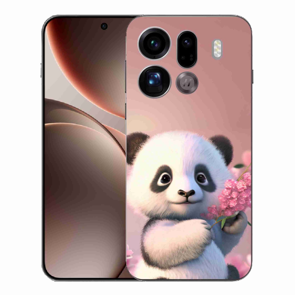 Gél borítás mmCase az Oppo Find X9 Pro számára - aranyos panda