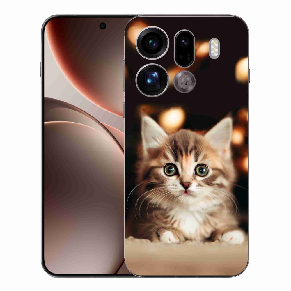 Gél borítás mmCase az Oppo Find X9 Pro számára - aranyos cica 2