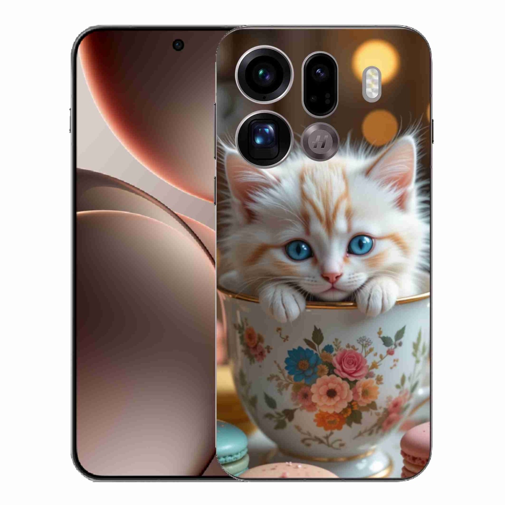 Gél borítás mmCase az Oppo Find X9 Pro számára - aranyos cica 6