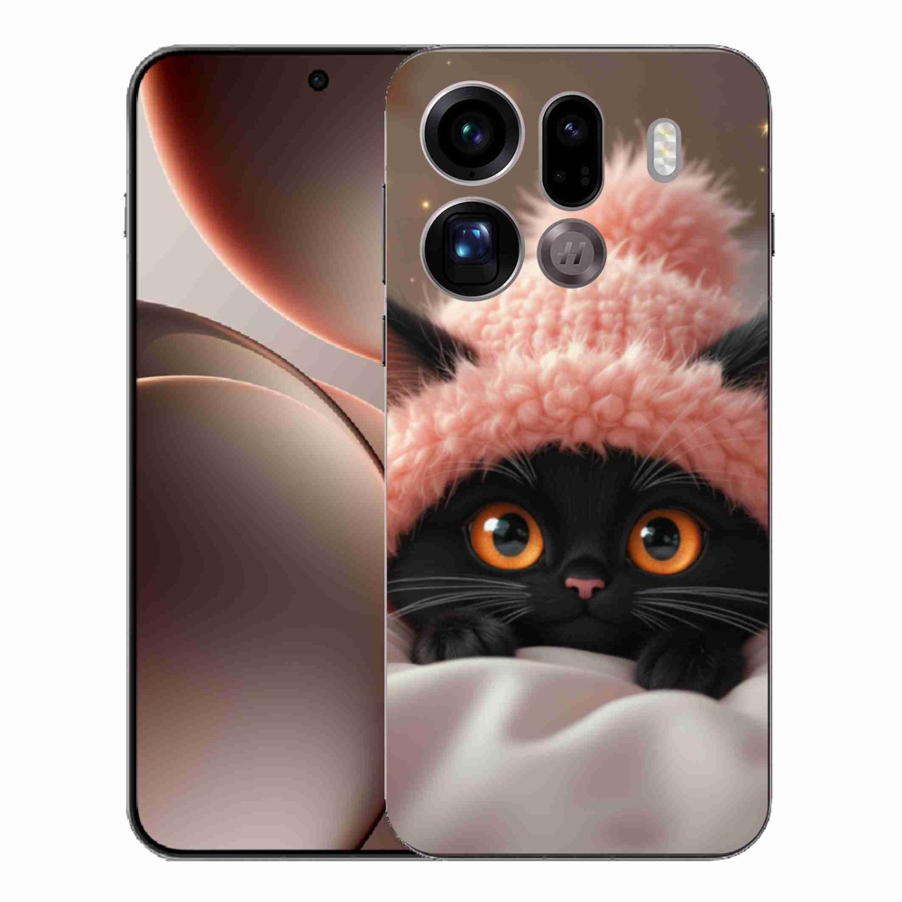 Gél borítás mmCase az Oppo Find X9 Pro számára - aranyos cica 7