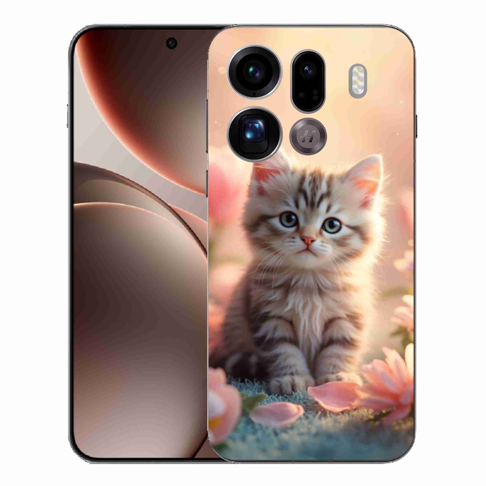 Gél borítás mmCase az Oppo Find X9 Pro számára - aranyos cica 8