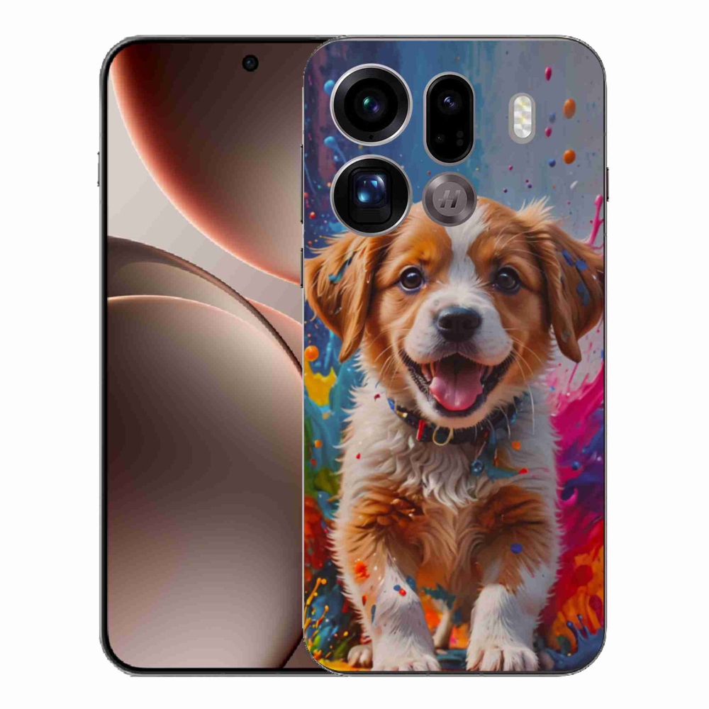 Gél borítás mmCase az Oppo Find X9 Pro számára - aranyos kiskutya 3