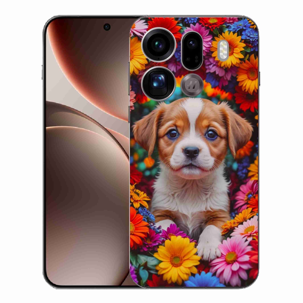 Gél borítás mmCase az Oppo Find X9 Pro számára - aranyos kiskutya