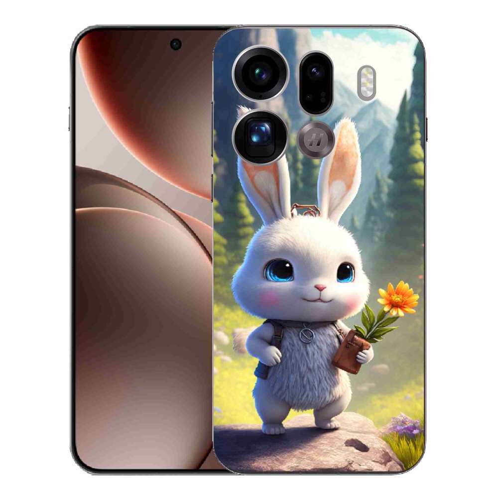 Gél borítás mmCase az Oppo Find X9 Pro számára - aranyos nyuszi