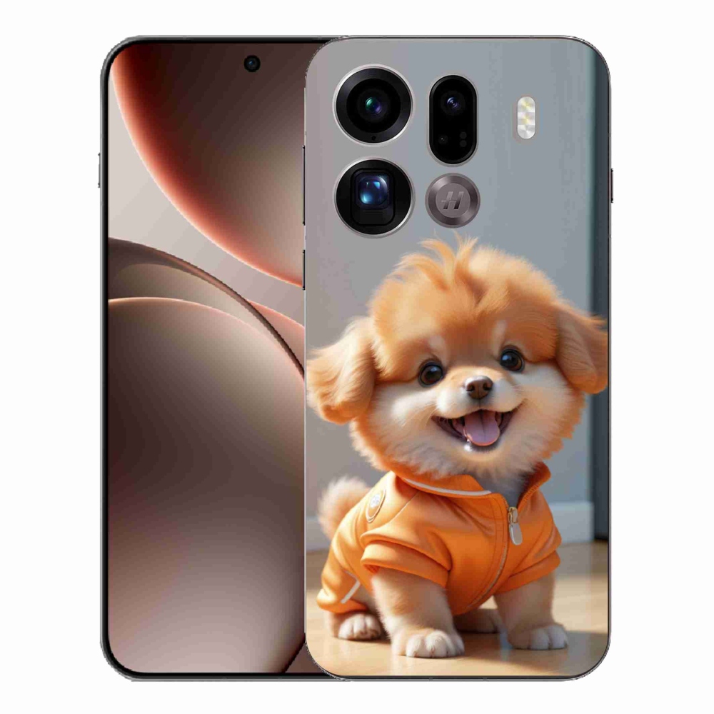 Gél borítás mmCase az Oppo Find X9 Pro számára - aranyos pomerániai pulóverben