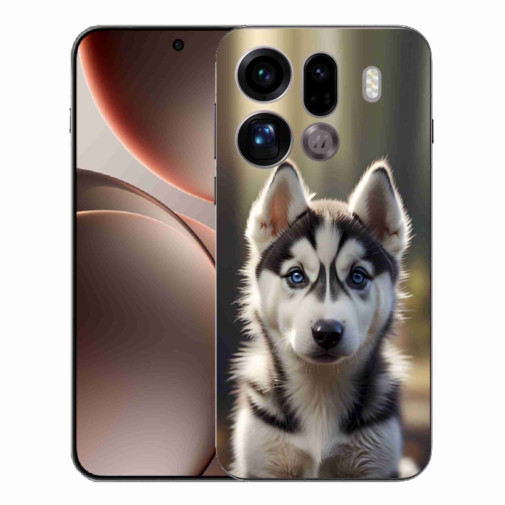Gél borítás mmCase az Oppo Find X9 Pro számára - aranyos szibériai husky