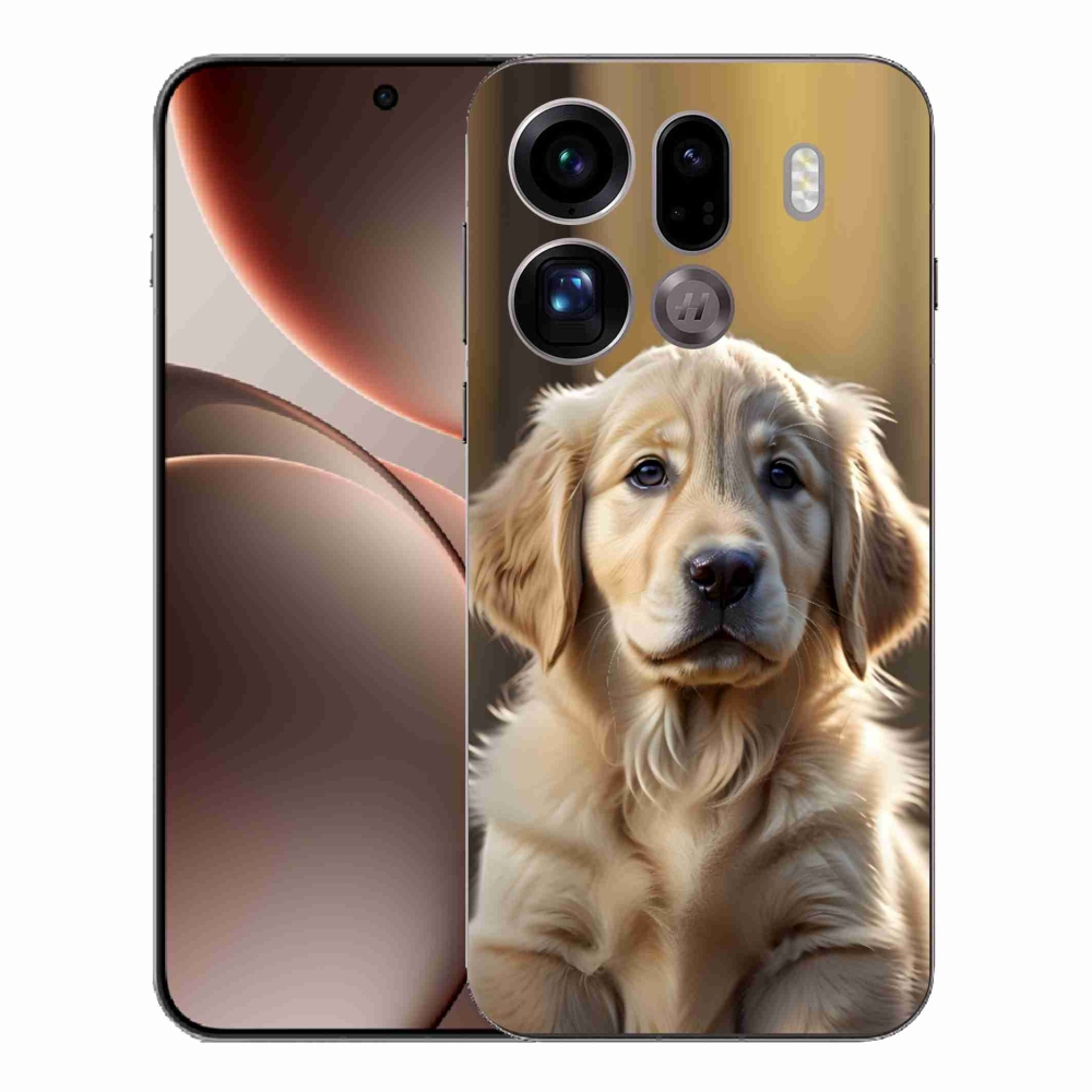 Gél borítás mmCase az Oppo Find X9 Pro számára - aranyos arany retriever