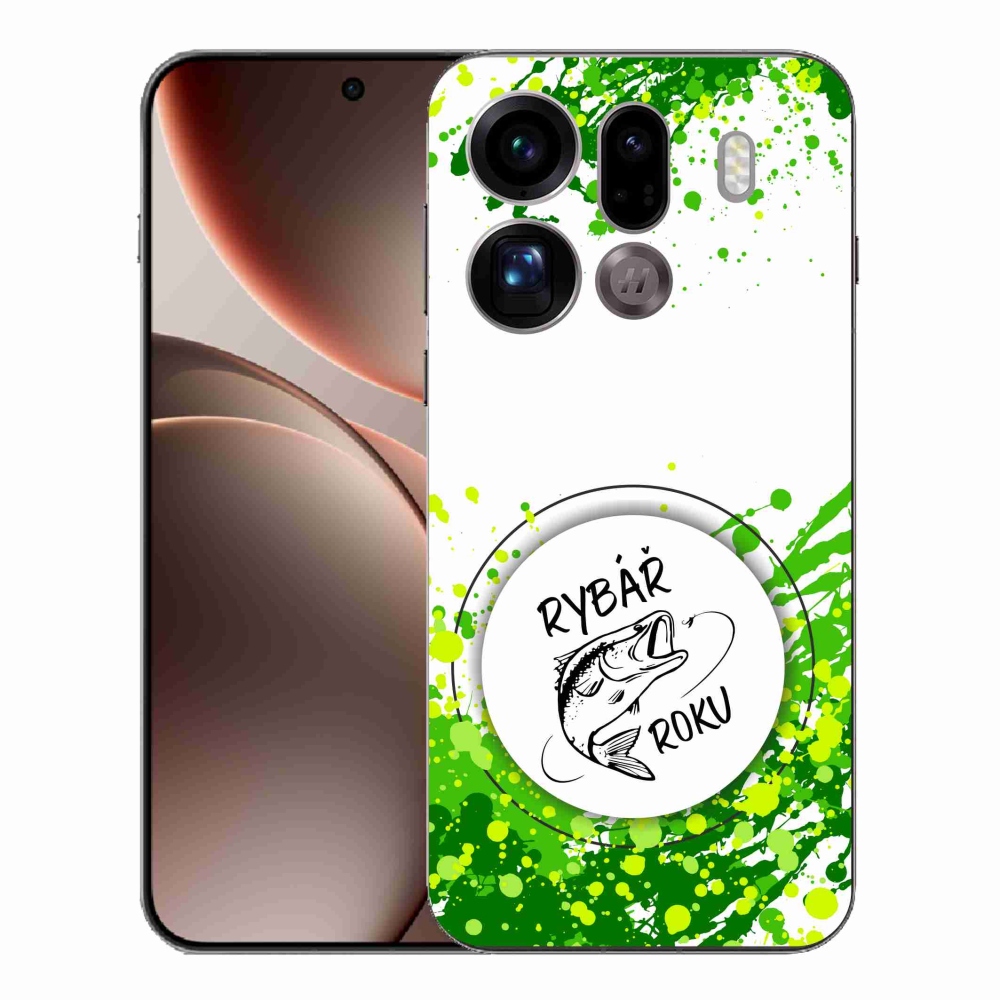 Gél borítás mmCase az Oppo Find X9 Pro készülékhez - az év horgásza fehér háttérrel