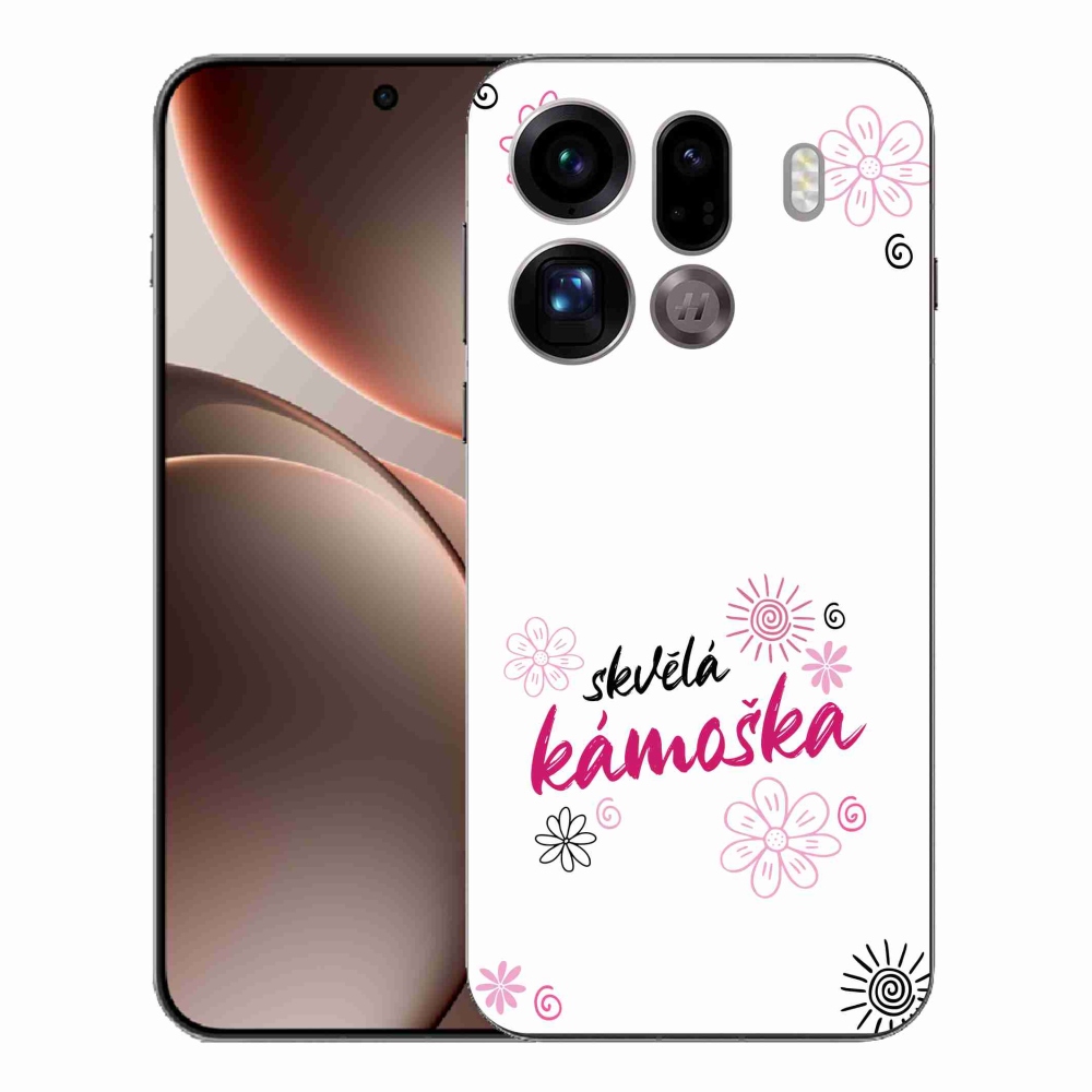 Gél borító mmCase az Oppo Find X9 Pro készülékre - nagyszerű haver fehér háttérrel